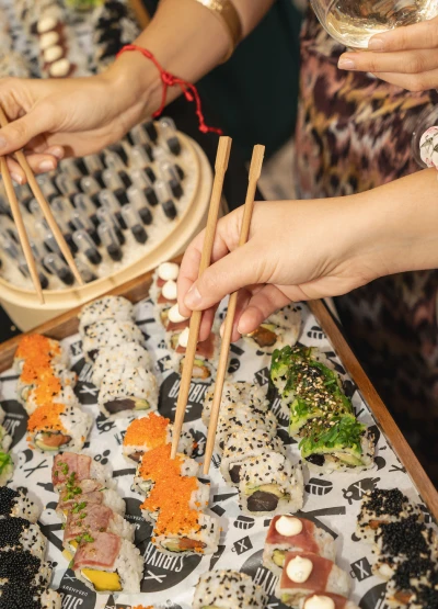 eventos con catering de sushi